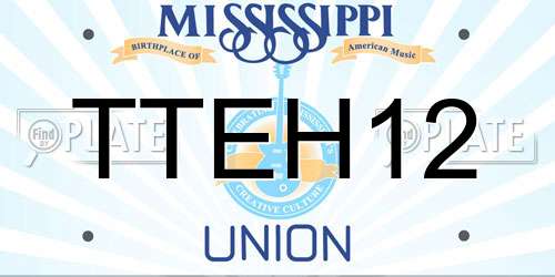 TTEH12 Mississippi License Plate