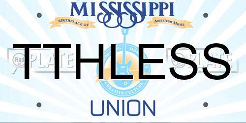TTHLESS Mississippi License Plate