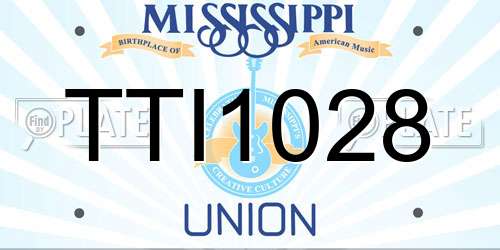 TTI1028 Mississippi License Plate