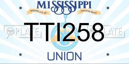 TTI258 Mississippi License Plate