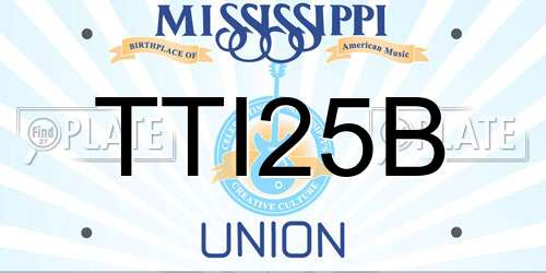 TTI25B Mississippi License Plate
