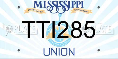 TTI285 Mississippi License Plate