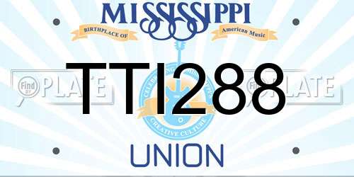 TTI288 Mississippi License Plate