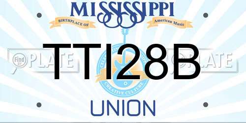 TTI28B Mississippi License Plate
