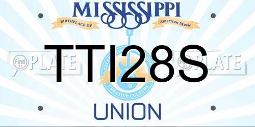TTI28S Mississippi License Plate