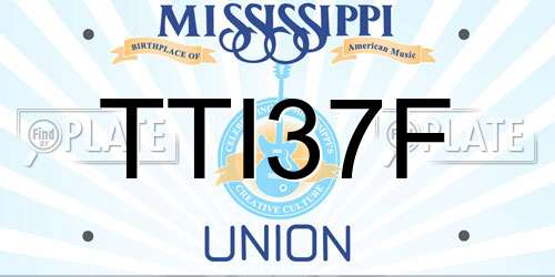 TTI37F Mississippi License Plate