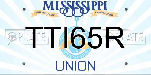 TTI65R Mississippi License Plate
