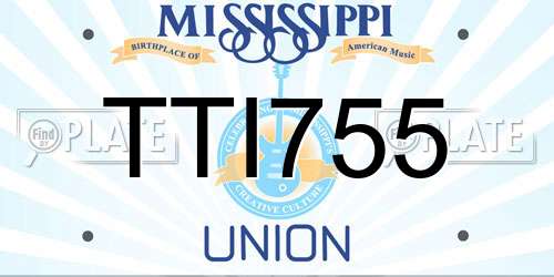 TTI755 Mississippi License Plate