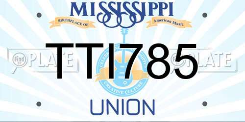 TTI785 Mississippi License Plate