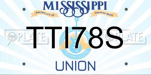 TTI78S Mississippi License Plate