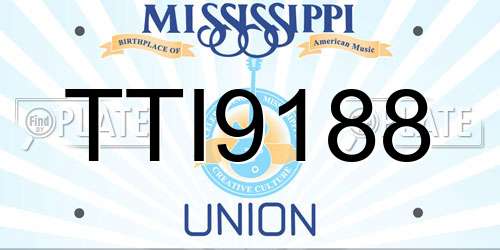 TTI9188 Mississippi License Plate