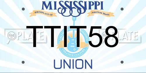 TTIT58 Mississippi License Plate