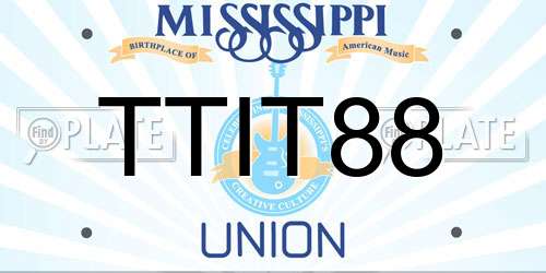 TTIT88 Mississippi License Plate