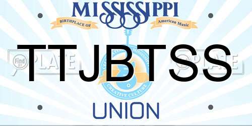 TTJBTSS Mississippi License Plate