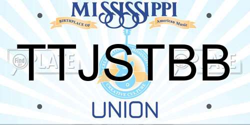 TTJSTBB Mississippi License Plate