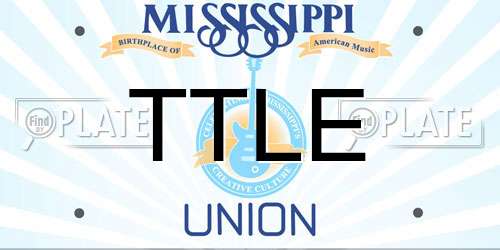 TTLE Mississippi License Plate