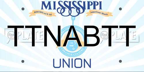 TTNABTT Mississippi License Plate