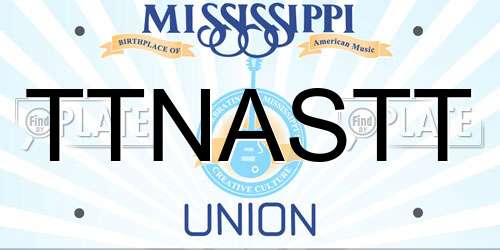TTNASTT Mississippi License Plate