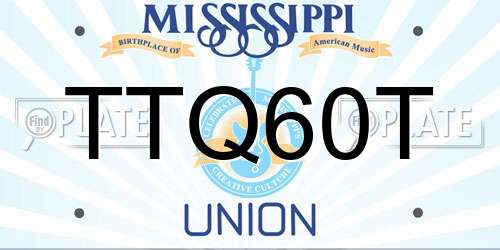 TTQ60T Mississippi License Plate