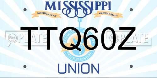 TTQ60Z Mississippi License Plate