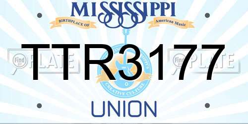 TTR3177 Mississippi License Plate
