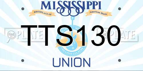 TTS130 Mississippi License Plate