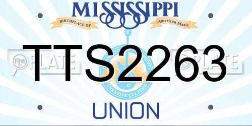 TTS2263 Mississippi License Plate