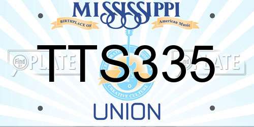 TTS335 Mississippi License Plate