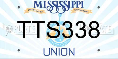 TTS338 Mississippi License Plate