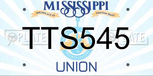 TTS545 Mississippi License Plate