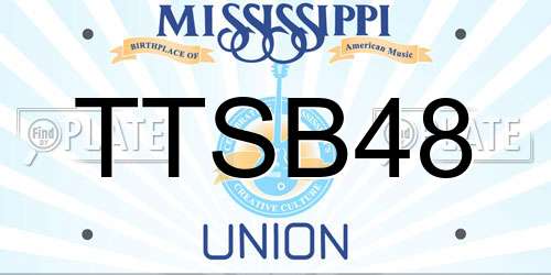 TTSB48 Mississippi License Plate