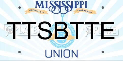 TTSBTTE Mississippi License Plate