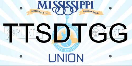 TTSDTGG Mississippi License Plate