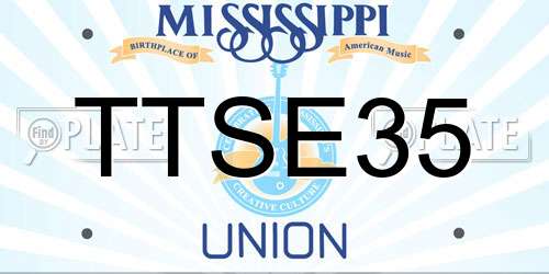 TTSE35 Mississippi License Plate