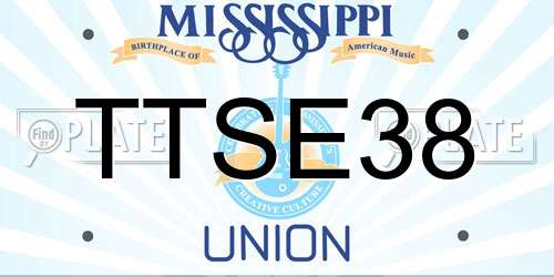 TTSE38 Mississippi License Plate