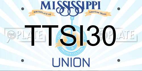 TTSI30 Mississippi License Plate