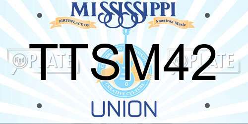 TTSM42 Mississippi License Plate