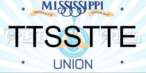 TTSSTTE Mississippi License Plate