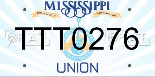 TTT0276 Mississippi License Plate