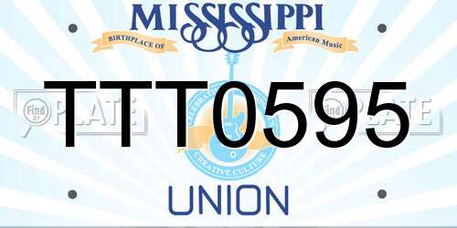 TTT0595 Mississippi License Plate