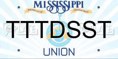 TTTDSST Mississippi License Plate