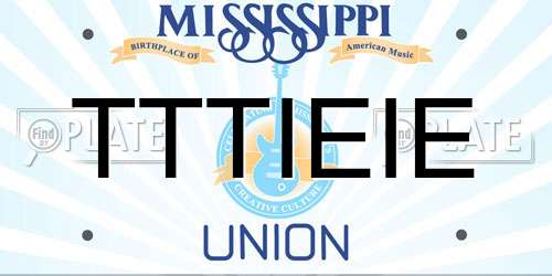 TTTIEIE Mississippi License Plate