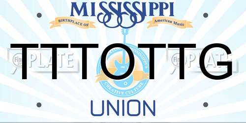 TTTOTTG Mississippi License Plate