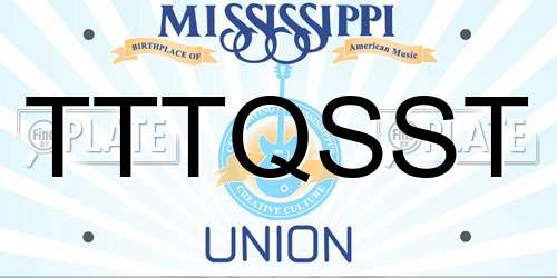 TTTQSST Mississippi License Plate