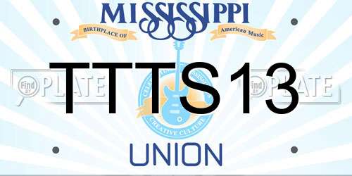 TTTS13 Mississippi License Plate