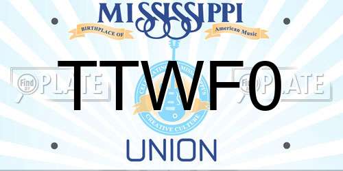TTWF0 Mississippi License Plate