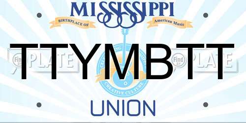 TTYMBTT Mississippi License Plate