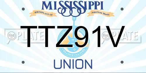 TTZ91V Mississippi License Plate