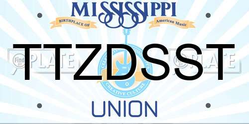 TTZDSST Mississippi License Plate