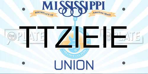 TTZIEIE Mississippi License Plate